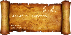 Stefán Leonarda névjegykártya